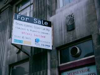 For Sale sign, Hardman street